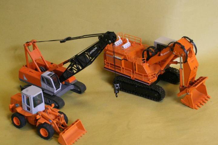 日立住友重機械　SCX500  CX500  クローラークレーン2セット1/50 日立住友重機械 SCX500 CX500 クローラークレーン2セット1/50